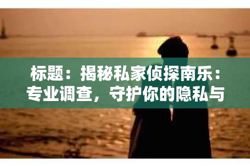 标题：揭秘私家侦探南乐：专业调查，守护你的隐私与权益