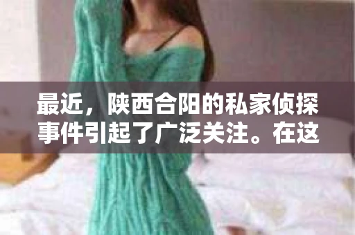 最近，陕西合阳的私家侦探事件引起了广泛关注。在这个信息爆炸的时代，隐私保护显得尤为重要。今天，我们就来聊聊这个事件，看看它背后的一些故事。