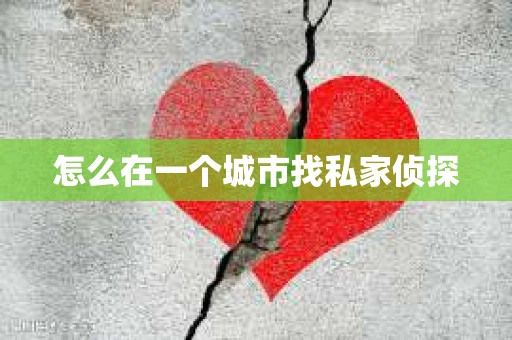 怎么在一个城市找私家侦探