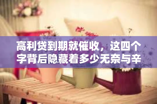 高利贷到期就催收，这四个字背后隐藏着多少无奈与辛酸。在这个充满诱惑与陷阱的金融世界里，我们该如何保护自己，避免陷入高利贷的泥潭？今天，就让我们一起来揭开高利贷到期催收的神秘面纱。