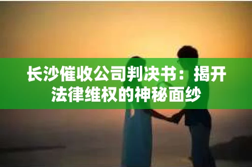 长沙催收公司判决书：揭开法律维权的神秘面纱