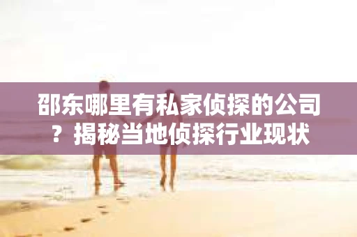 邵东哪里有私家侦探的公司？揭秘当地侦探行业现状
