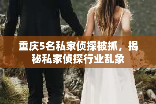 重庆5名私家侦探被抓，揭秘私家侦探行业乱象