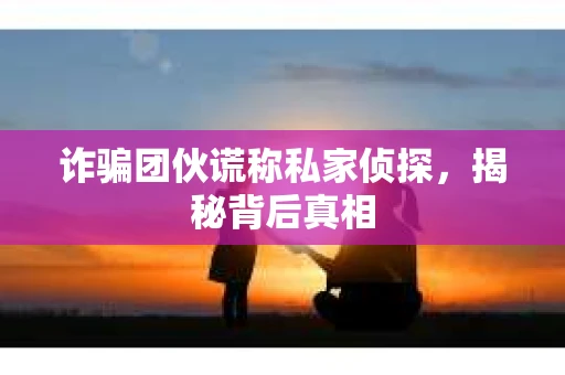 诈骗团伙谎称私家侦探，揭秘背后真相
