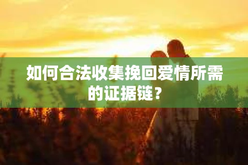 如何合法收集挽回爱情所需的证据链? 如何合法收集挽回爱情所需的证据链?